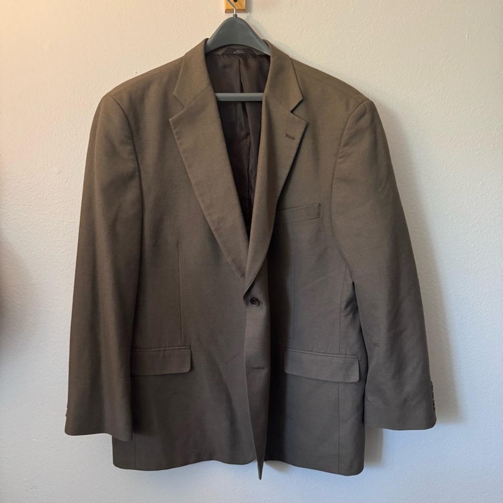Haggar Men’s Sport Coat Blazer – Size 52L – Classic Brown $25